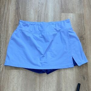 Women's Lavender Athletic Skort with Navy Built-In Shorts